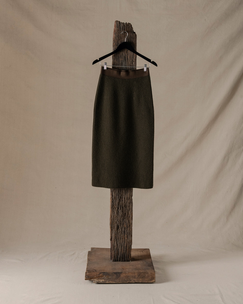 Skirt Ribbed Cashmere Army Green