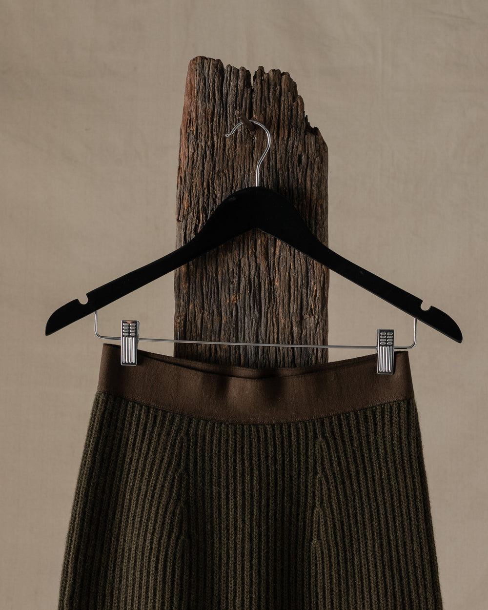 Skirt Ribbed Cashmere Army Green