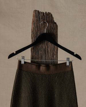 Skirt Ribbed Cashmere Army Green