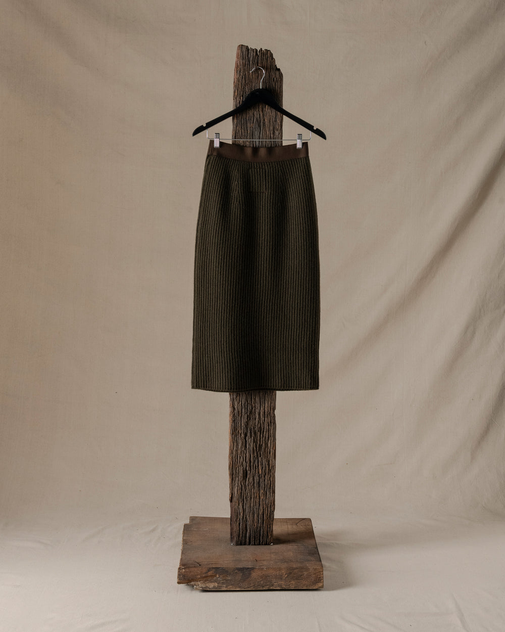 Skirt Ribbed Cashmere Army Green