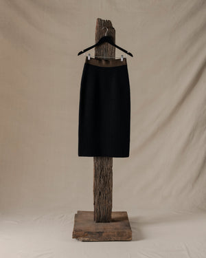 Skirt Ribbed Cashmere Black
