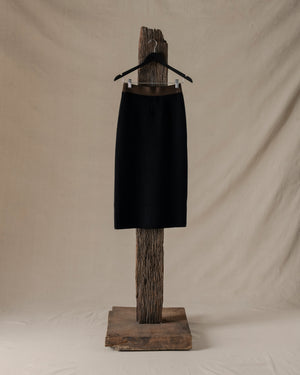 Skirt Ribbed Cashmere Black
