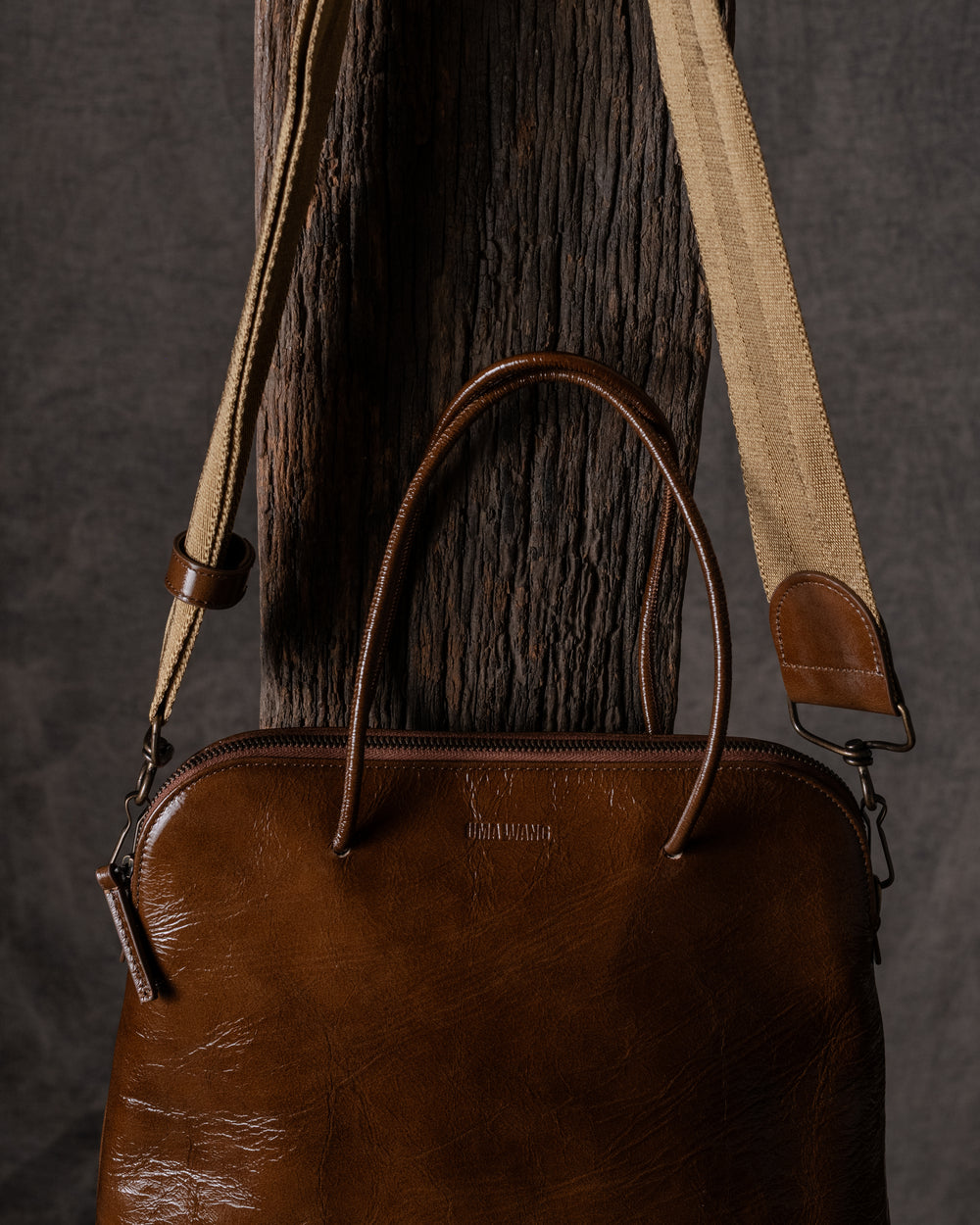 Soft Medium Tote Bag Brown / Mustard