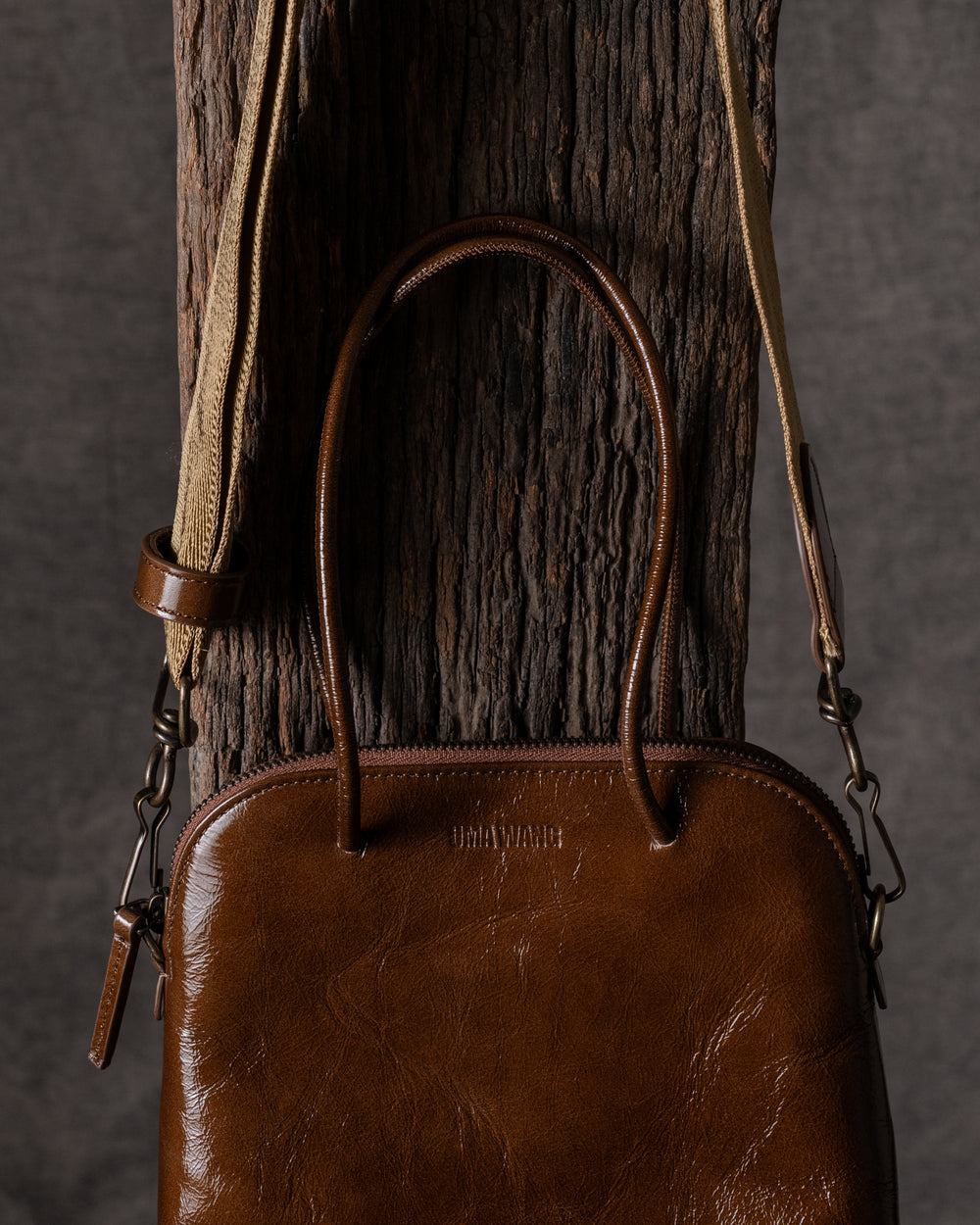 Soft Small Tote Bag Brown / Mustard