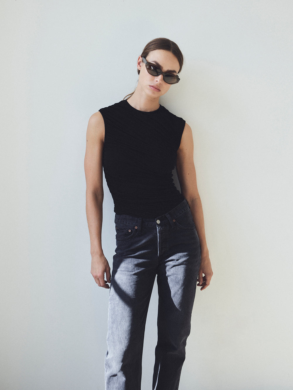 Ester Twist Tank Black