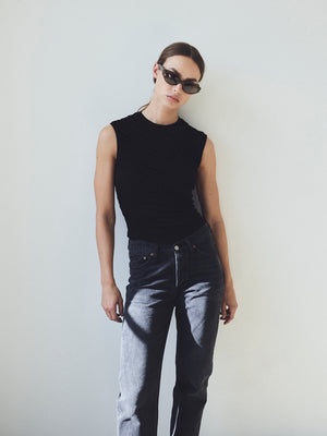 Ester Twist Tank Black