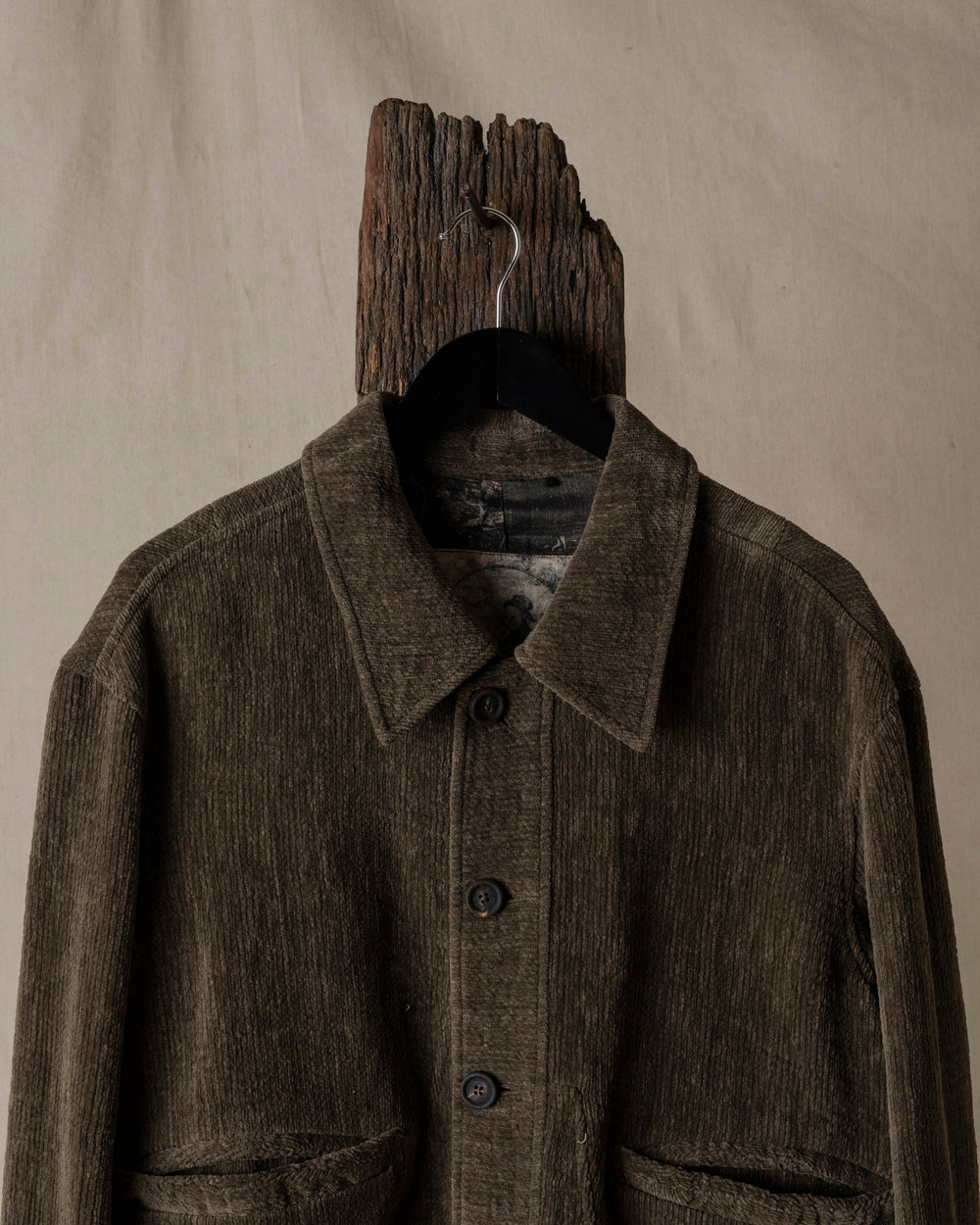 Chenille Cloth Cropped Worker Jacket