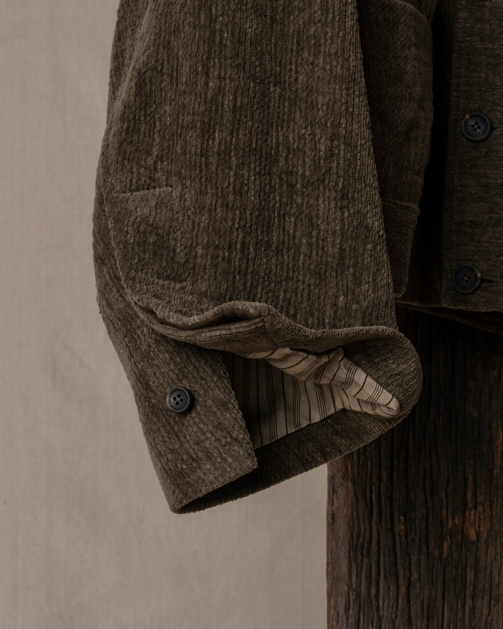 Chenille Cloth Cropped Worker Jacket