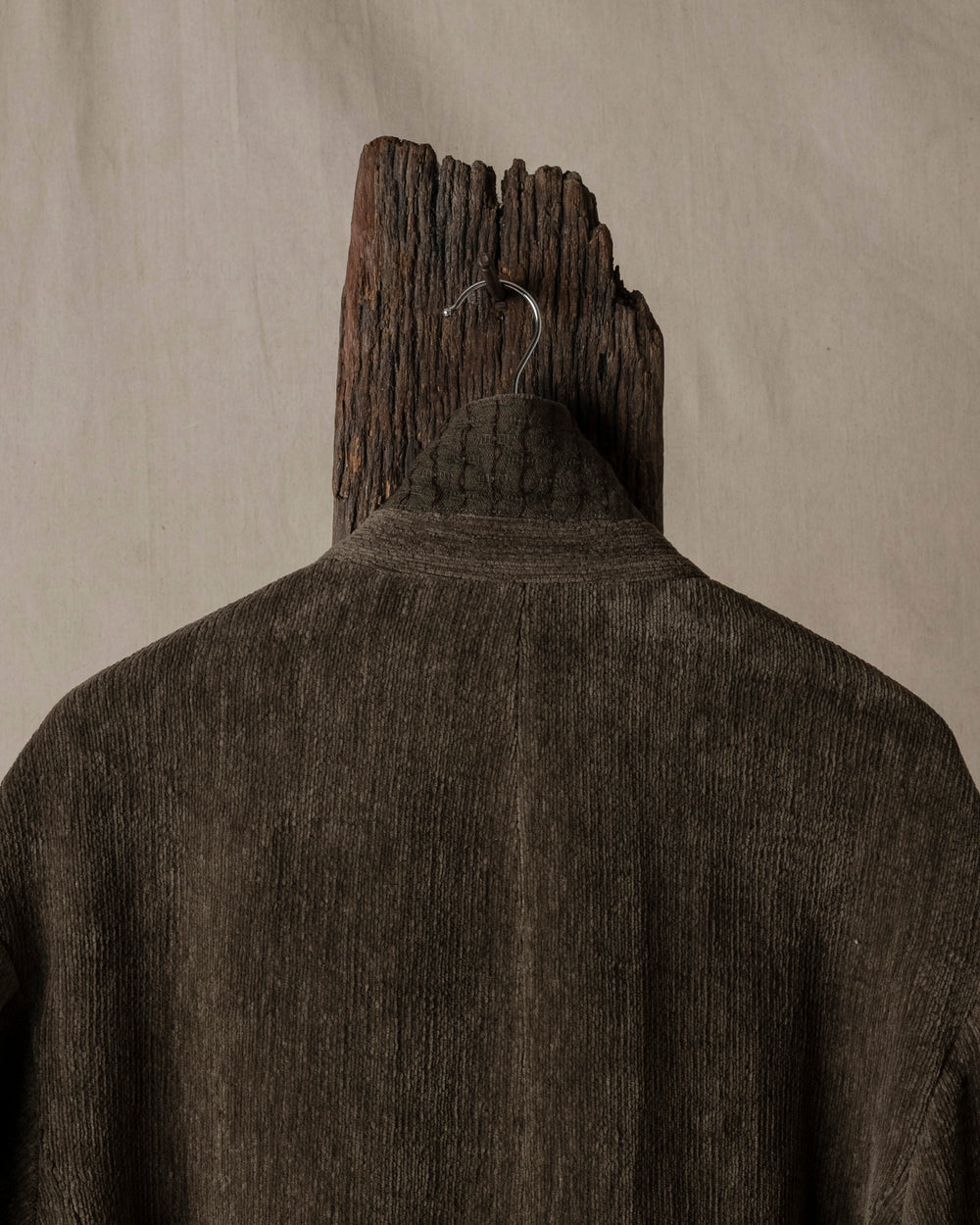 Chenille Cloth Double Breasted Long Coat