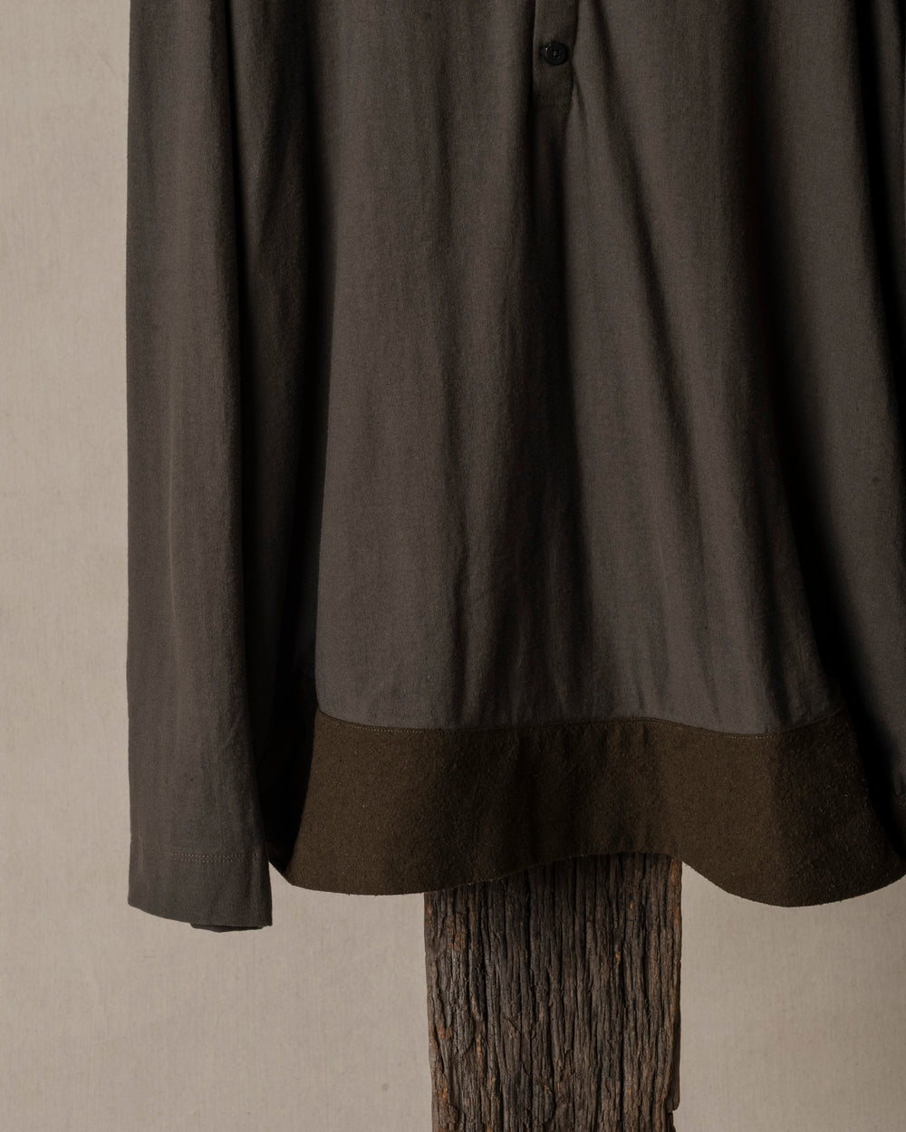 Henley Neck Long Sleeve Tee Shirt