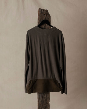 Henley Neck Long Sleeve Tee Shirt