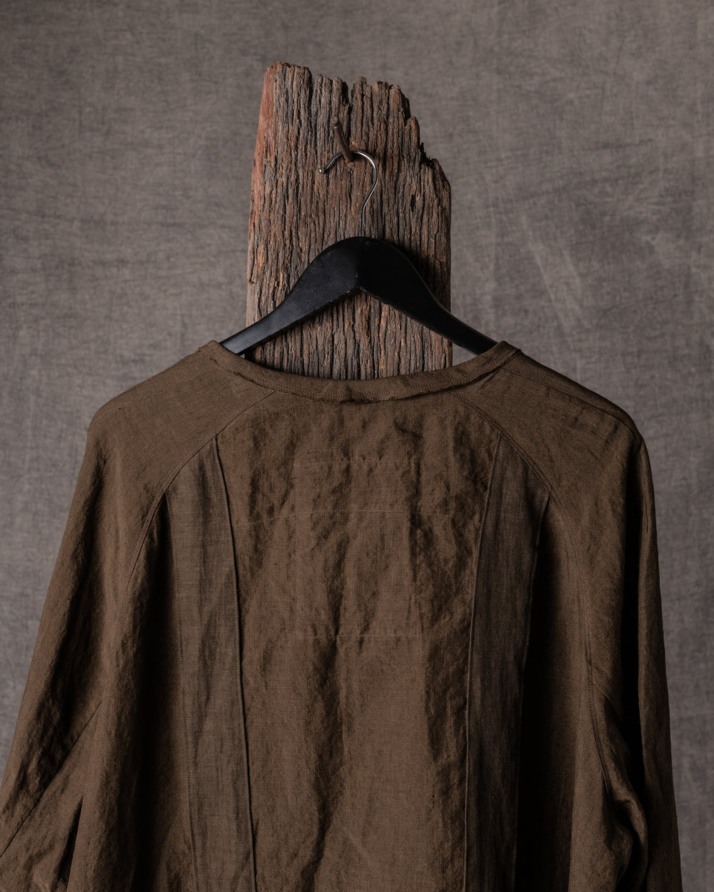 Oversized Collage Shirt Khaki Brown