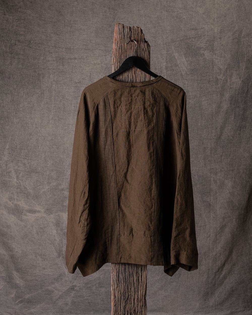 Oversized Collage Shirt Khaki Brown