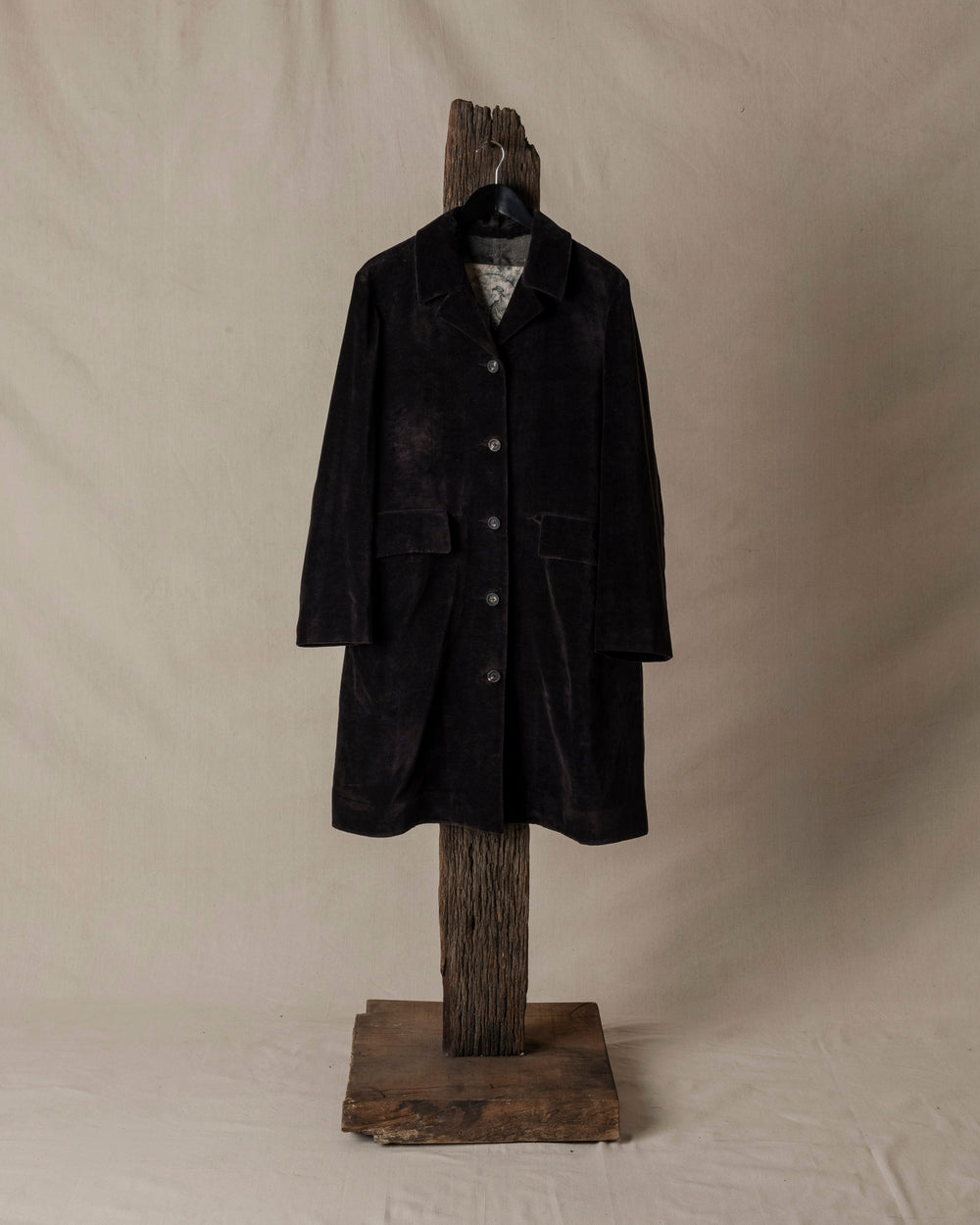 Spread Collar Long Coat