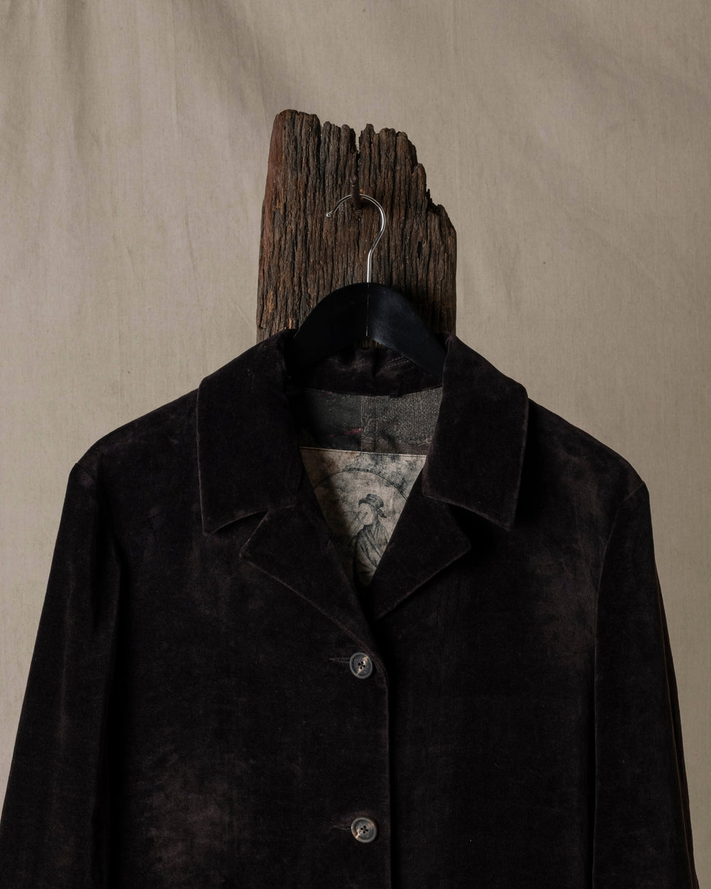 Spread Collar Long Coat