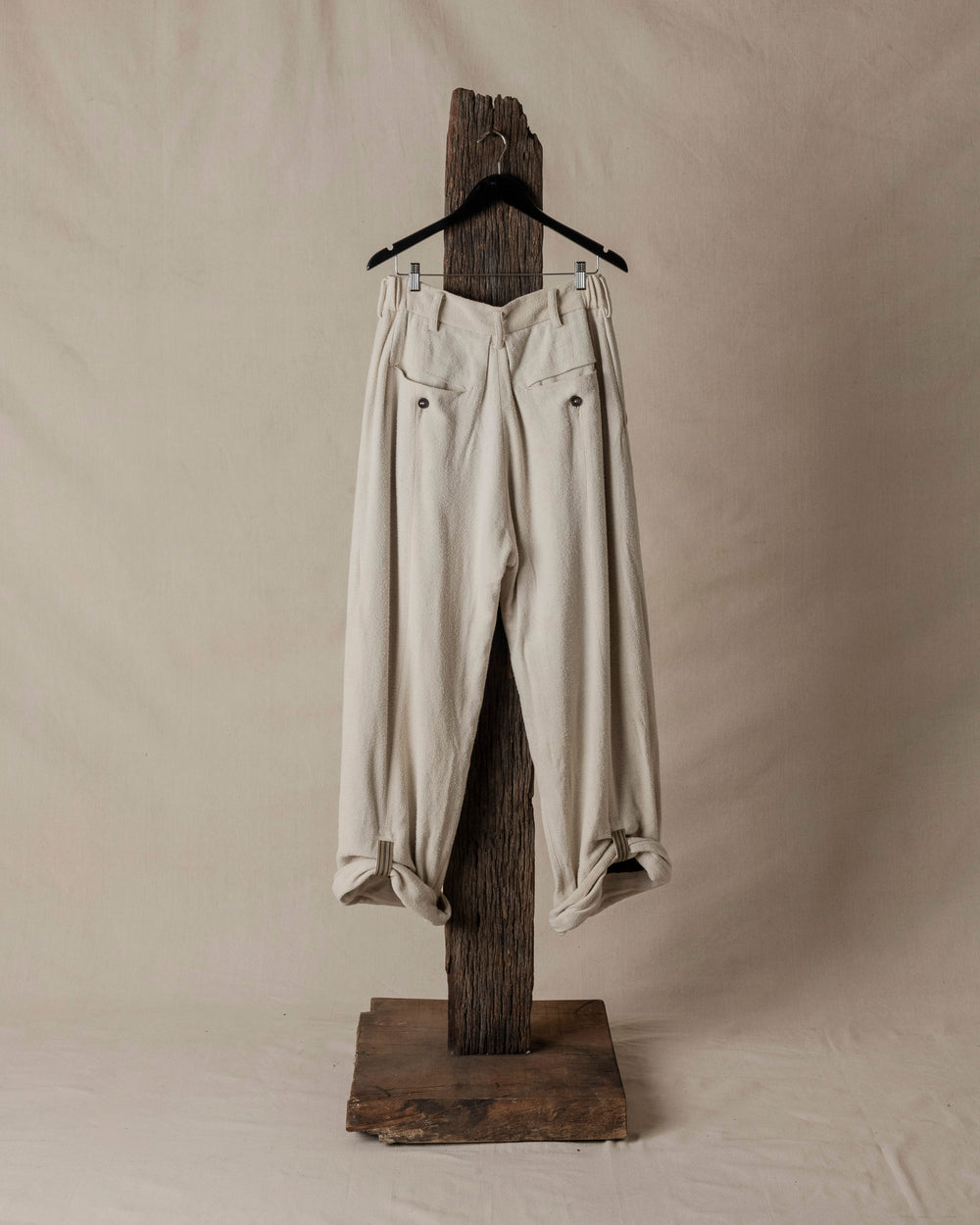 Wide Leg Trousers with Pull Tabs