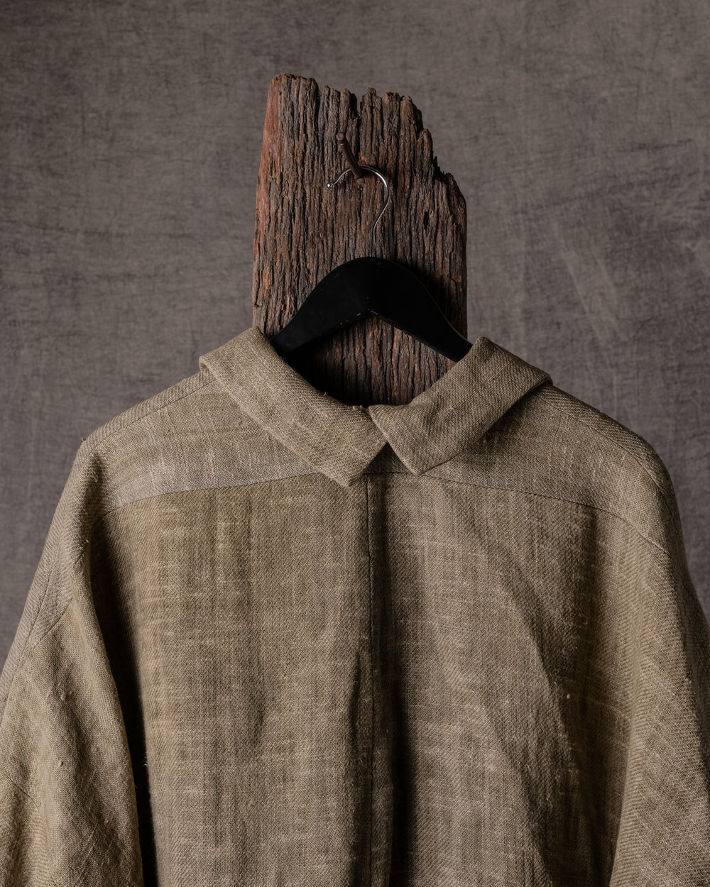 Womens Coat Linen Faded Olive
