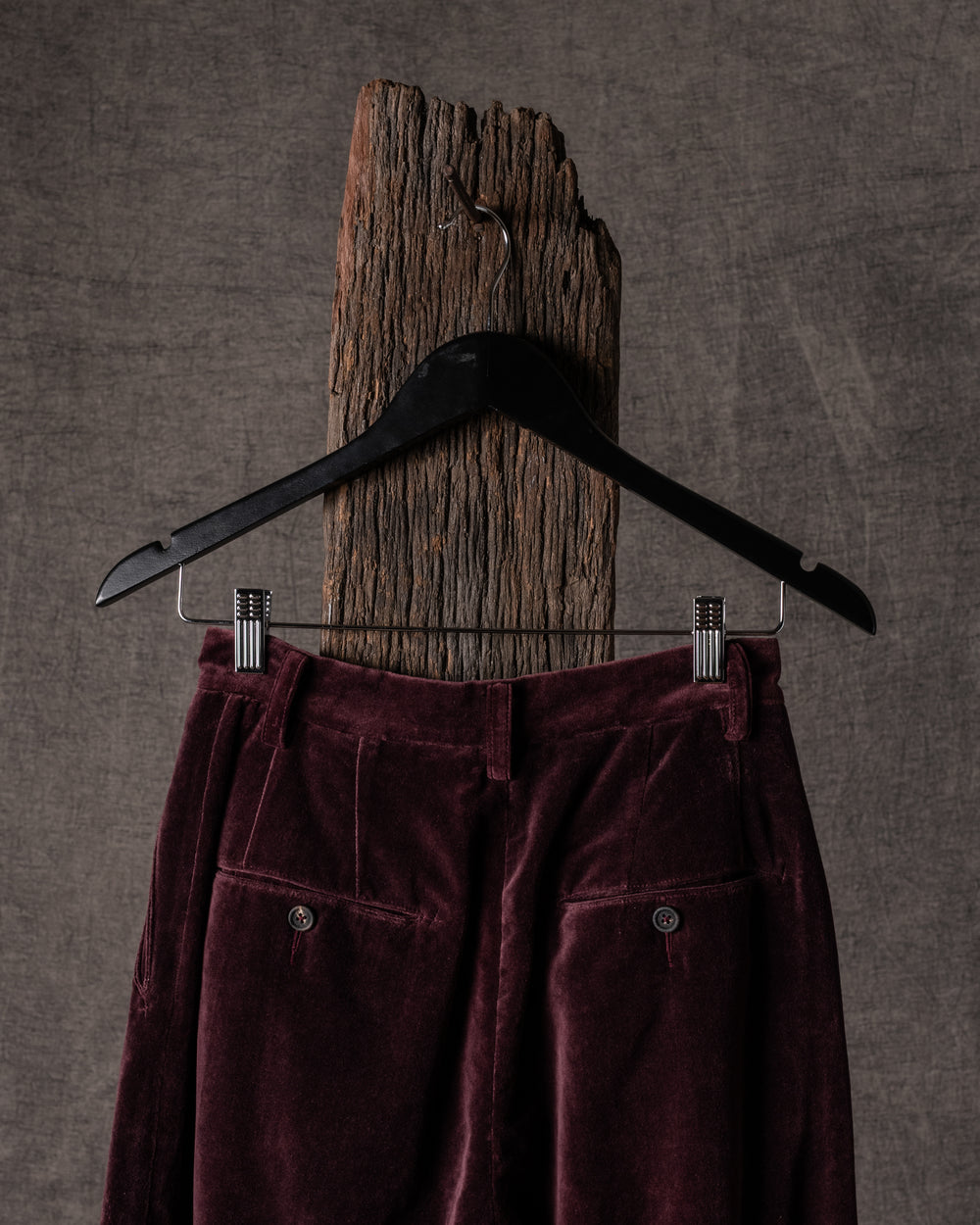 Womens Trousers Cotton Burgundy