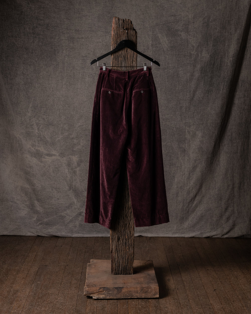 Womens Trousers Cotton Burgundy