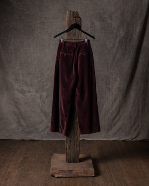 Womens Trousers Cotton Burgundy