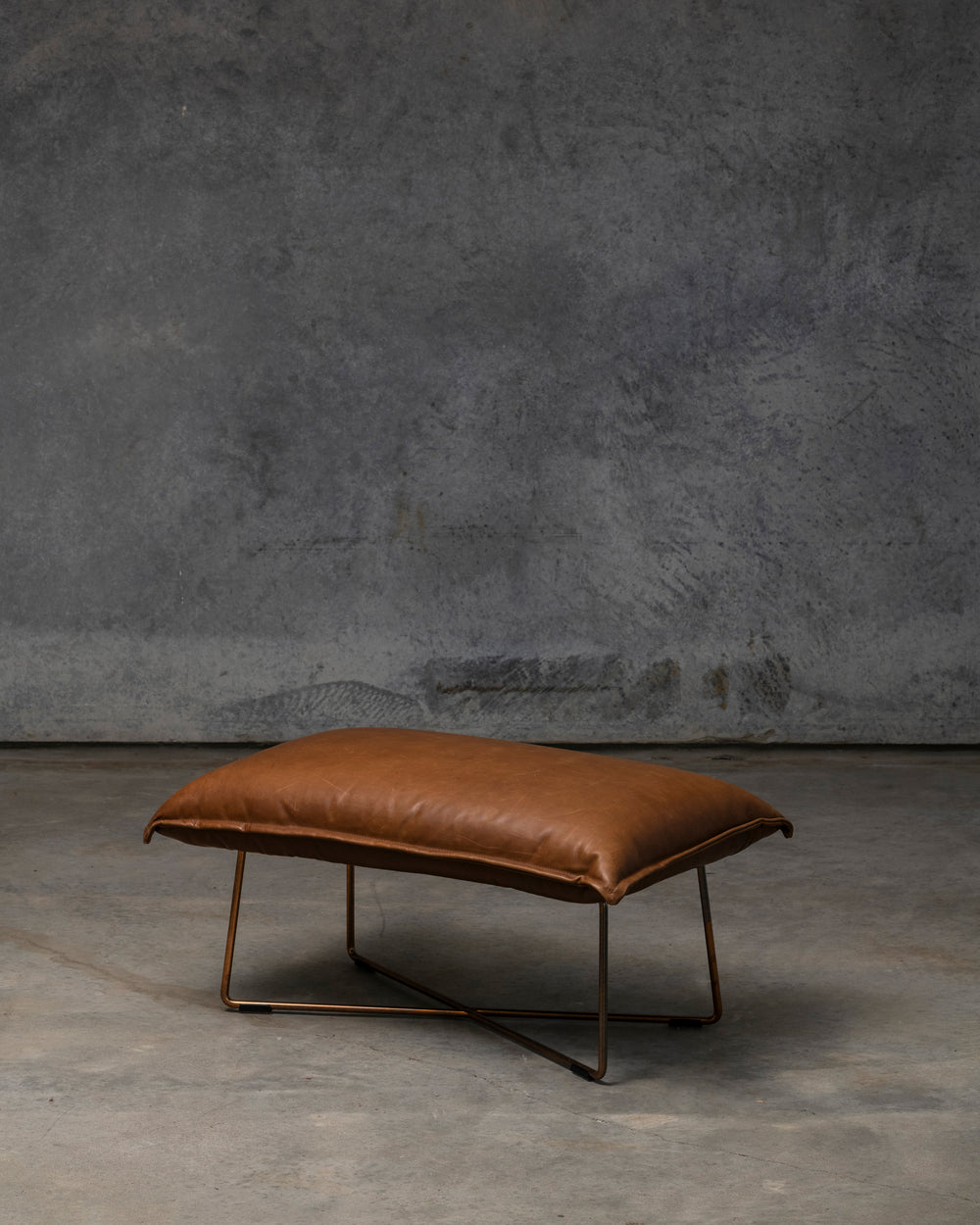 Earl Foot Stool Copper Frame - Luxor Fango