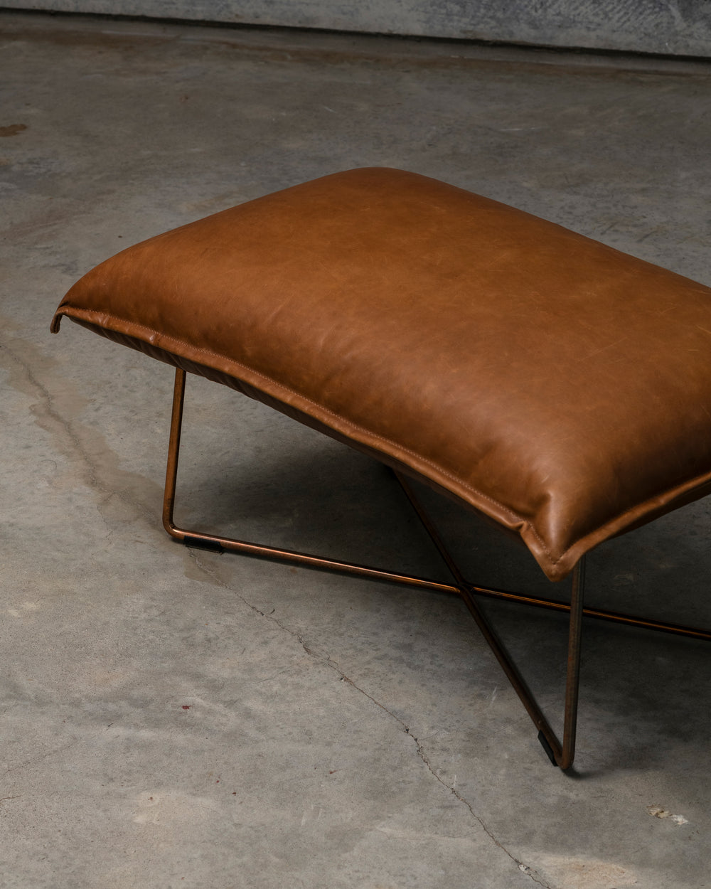 Earl Foot Stool Copper Frame - Luxor Fango