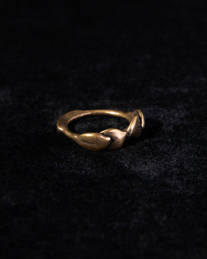 925 Silver + 18ct Gold Ring AN2089