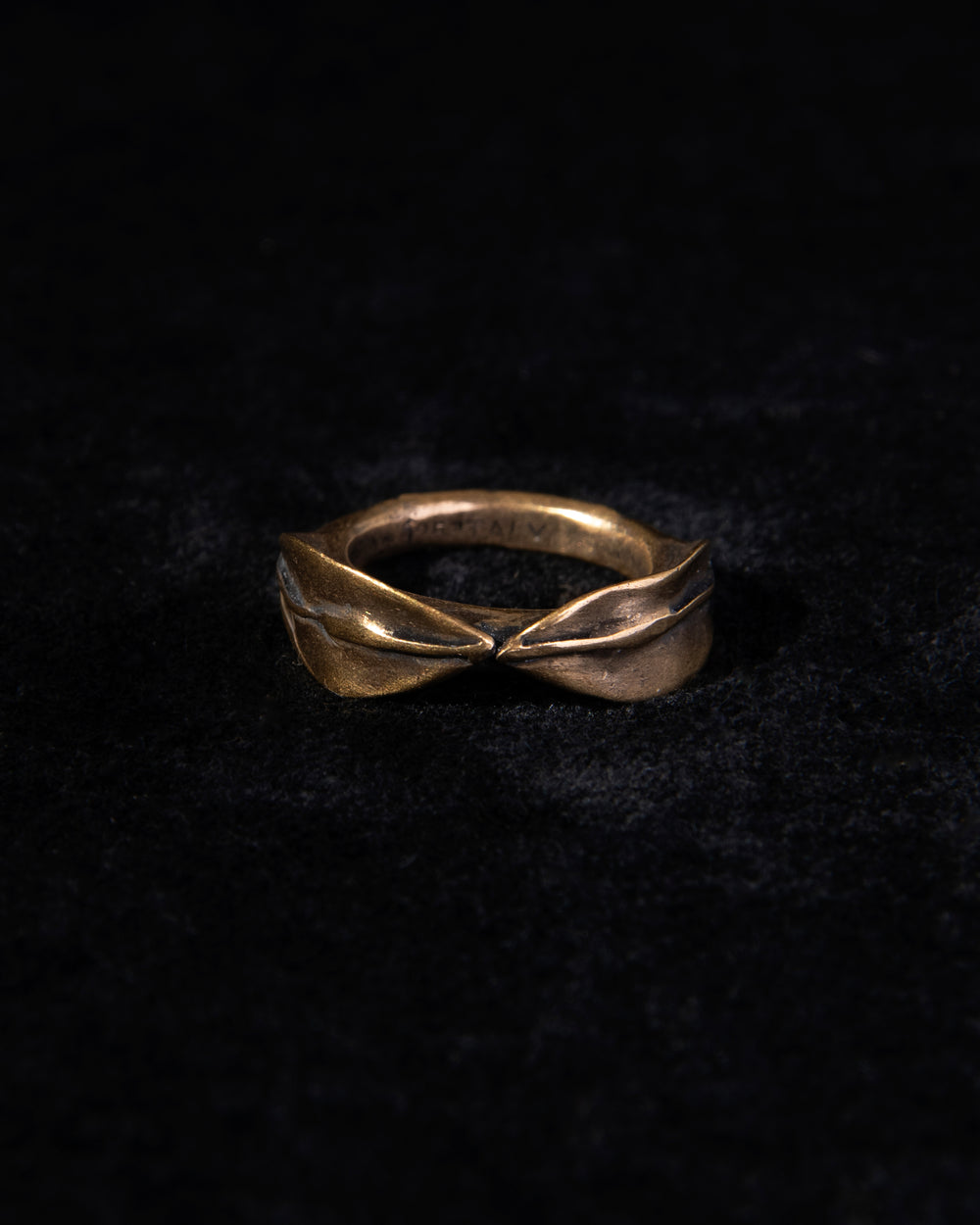 925 Silver Leaf Ring + 18ct Gold AN2090