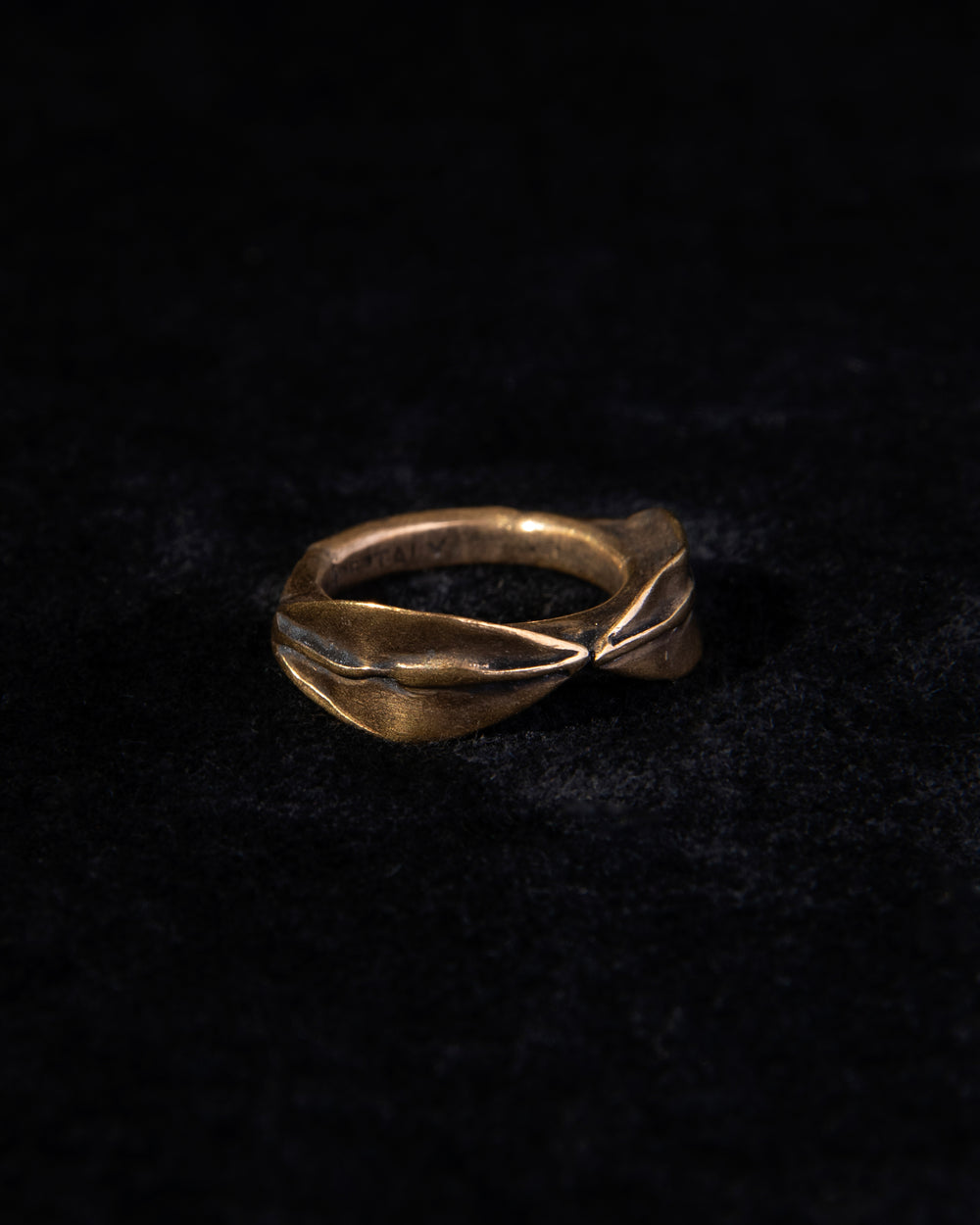 925 Silver Leaf Ring + 18ct Gold AN2090