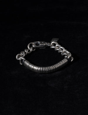 Silver Curb Chain + Clasp Bracelet BR2215