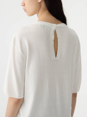 Mercerised Cotton Knit T Shirt Natural