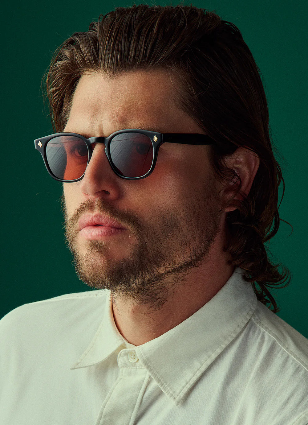 Ace Sun Black Semi Flat Pure Rosewood Lens