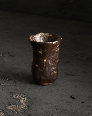 Terracotta Open Bud Vases Brown Large (one-off)