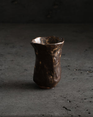 Terracotta Open Bud Vases Brown Large (one-off)