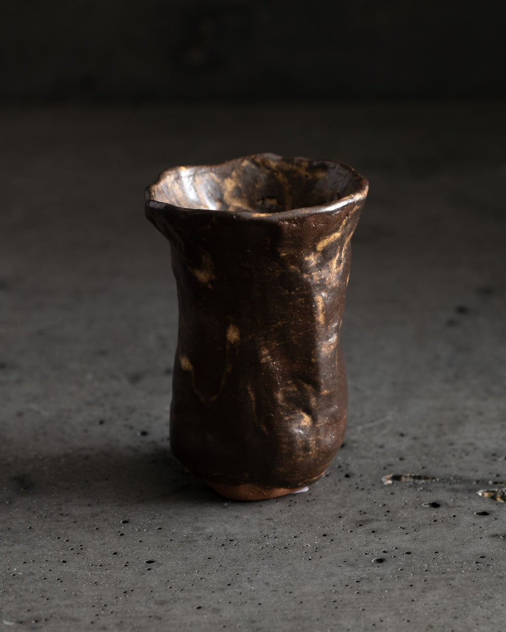 Terracotta Open Bud Vases Brown Large (one-off)
