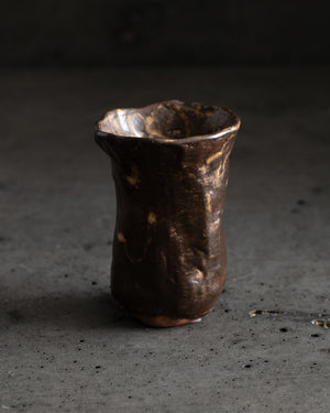 Terracotta Open Bud Vases Brown Large (one-off)
