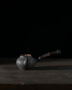 Handcrafted Charcoal Teapot | Bamboo Handle | 250 ML