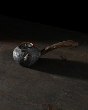 Handcrafted Charcoal Teapot | Wood Handle | 250 ML