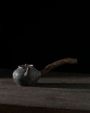 Handcrafted Charcoal Teapot | Wood Handle | 250 ML