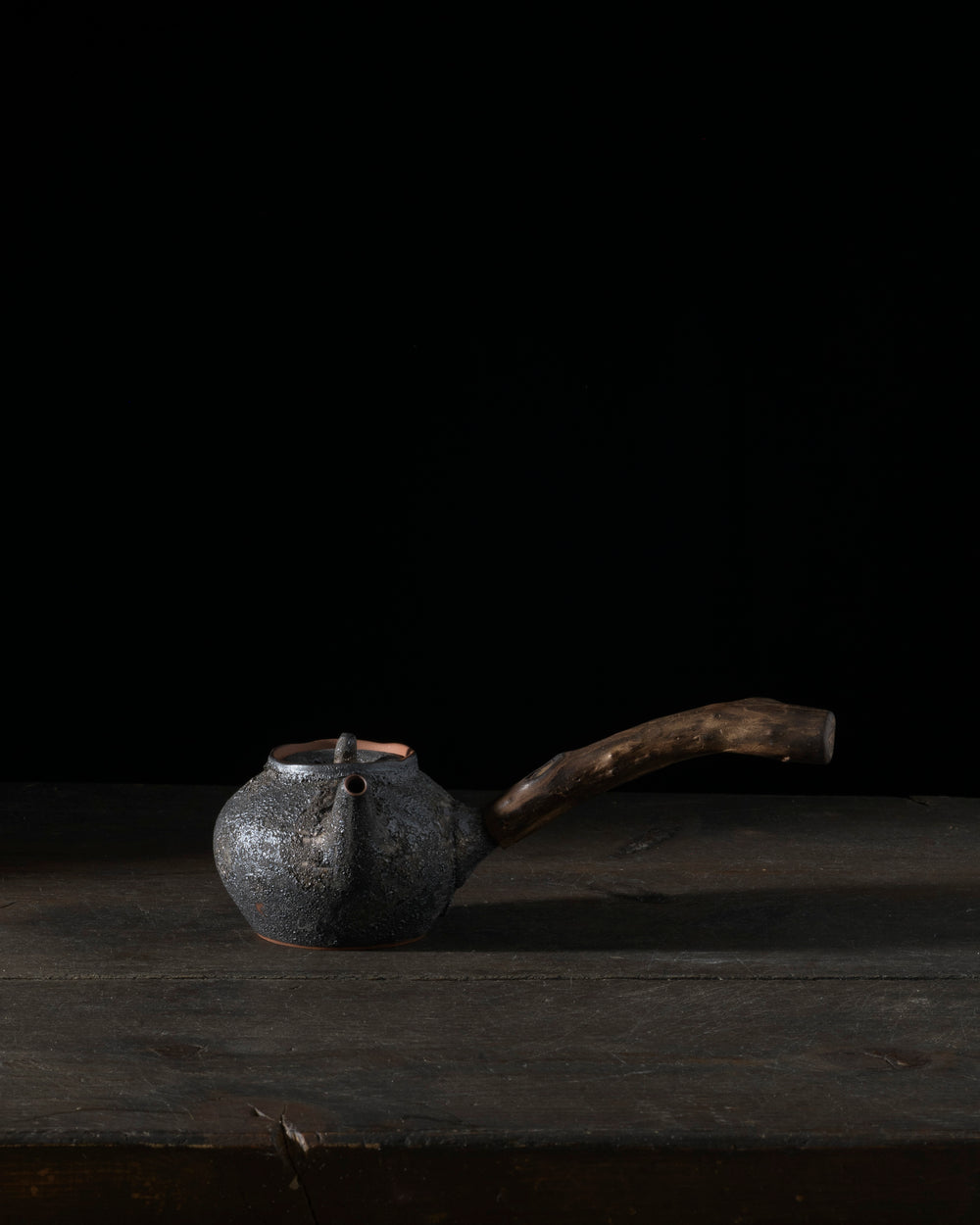 Handcrafted Charcoal Teapot | Wood Handle | 250 ML