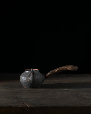 Handcrafted Charcoal Teapot | Wood Handle | 250 ML