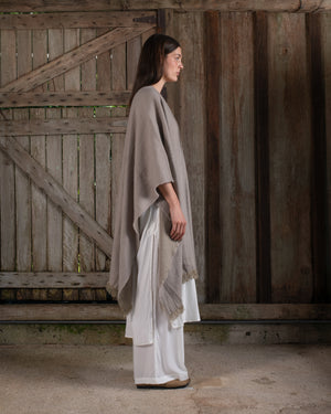 Long Wearable Blanket Cashmere Hemp Sand