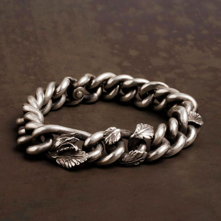 Bracelet Curb Chain Rosebud