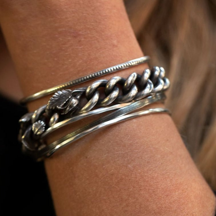 Bracelet Curb Chain Rosebud