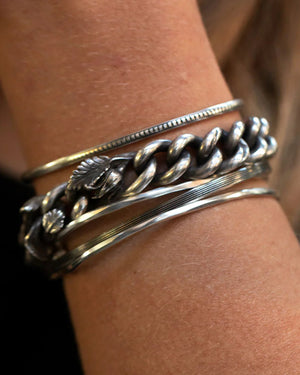 Bracelet Curb Chain Rosebud