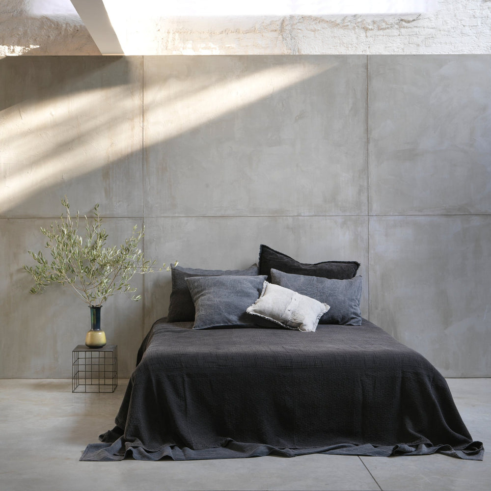 020 Cotton & Linen Jacquard Stitched Bed Cover