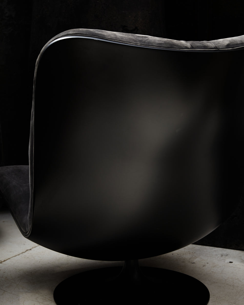 Marilyn Revolving Bergere Armchair Nabuck Charcoal