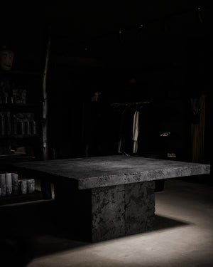 Square Concrete Dining Table - Charcoal