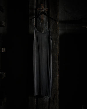 Long Silk Slip Dress - Black