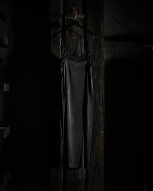 Long Silk Slip Dress - Black
